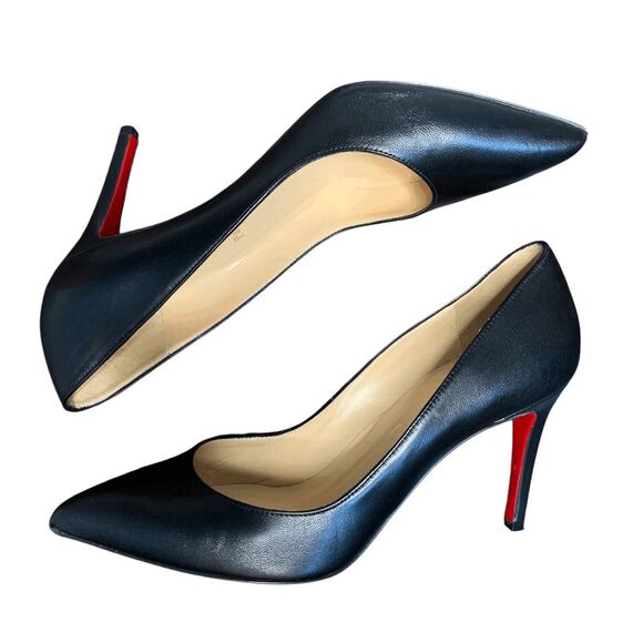 Christian Louboutin Pigalle 85MM Shiny Nappa Leather Pumps EU 38.5 US 8.5 Heels - Picture 7 of 10